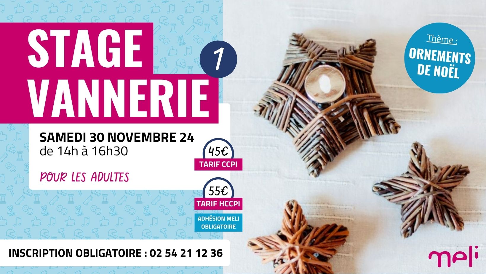 STAGE VANNERIE : Ornements de Noël